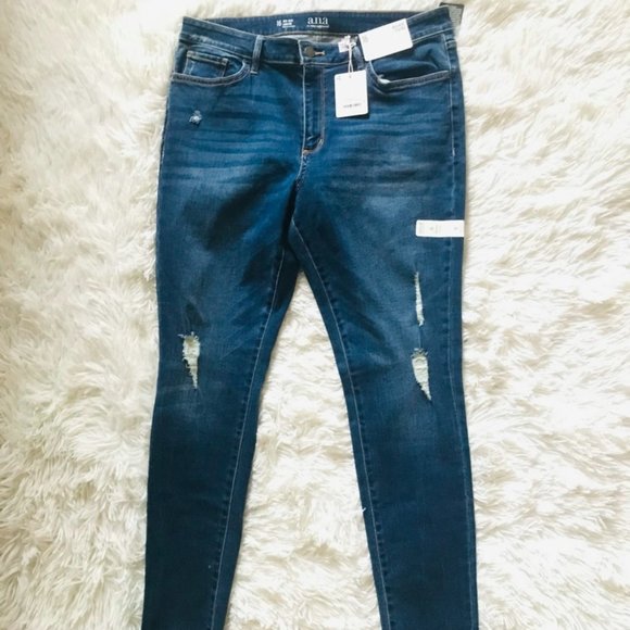 Mid-Rise Ripped Jeggins - Picture 1 of 2